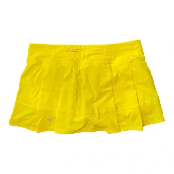 #086, Lululemon Pace Rival mid-rise skirt. Bright yellow, NWT, size 10 - Picture 2 of 5